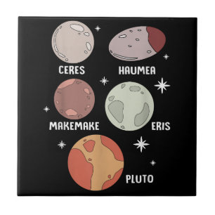 Outer Space Solar System Dwarf Planet For Kids Tile