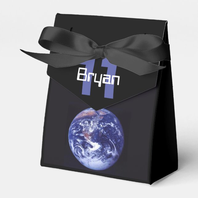 Outer Space Solar System Personalized Favour Box (Front Side)