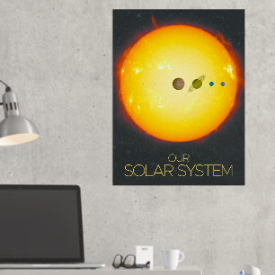 Outer Space, Solar System, The Sun and Planets Foil Prints