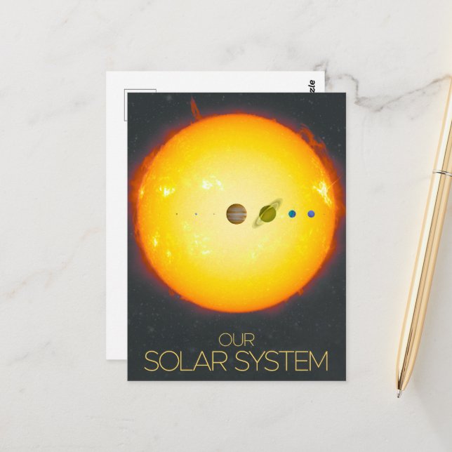 Outer Space, Solar System, The Sun and Planets Postcard (Front/Back In Situ)