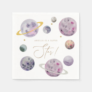 Outer Space Super Star Customizable Napkin