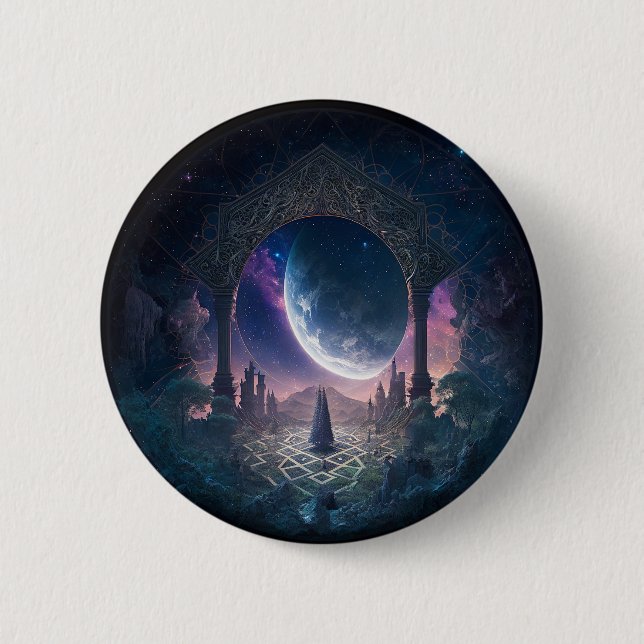 Outer Space Surreal Fantasy Art 2 Inch Round Button (Front)