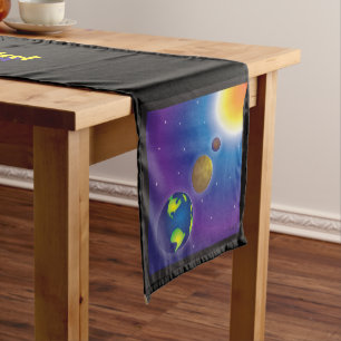 Outer Space Themed Table Runner