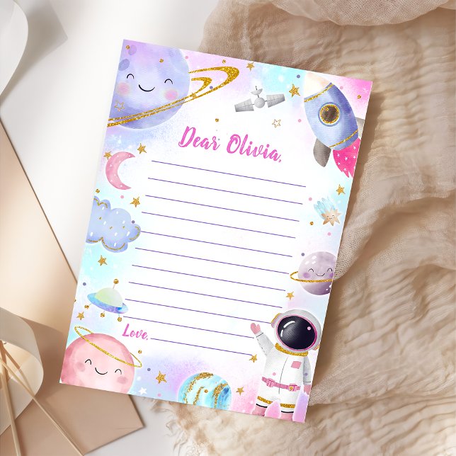  Outer Space Time Capsule Note Message Card (Creator Uploaded)