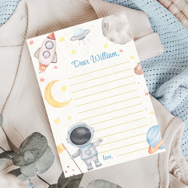 Outer Space Time Capsule Note Message Card (Creator Uploaded)