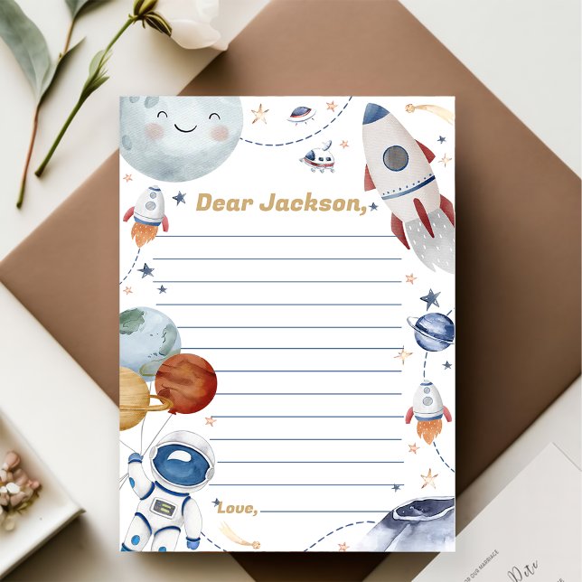 Outer Space Time Capsule Note Message Card (Creator Uploaded)