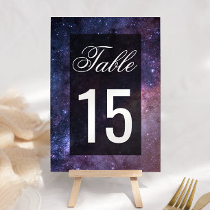 Outer Space Universe Galaxy Wedding Table Number