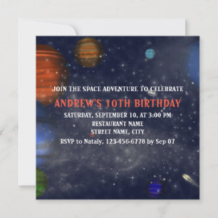 Outer Space with planets and galaxies