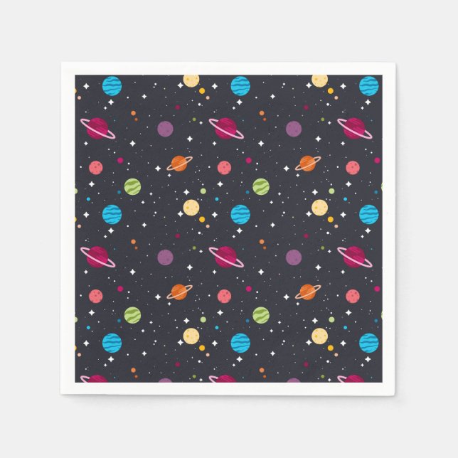 Outer space with stars napkin (Front)