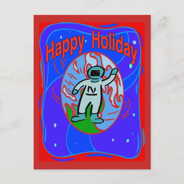 Outer SpaceHOLIDAY Holiday Postcard (Front)