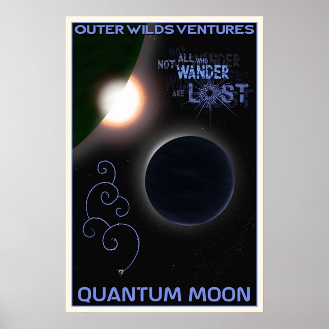Outer Wilds  Quantum Moon Travel Poster (Front)