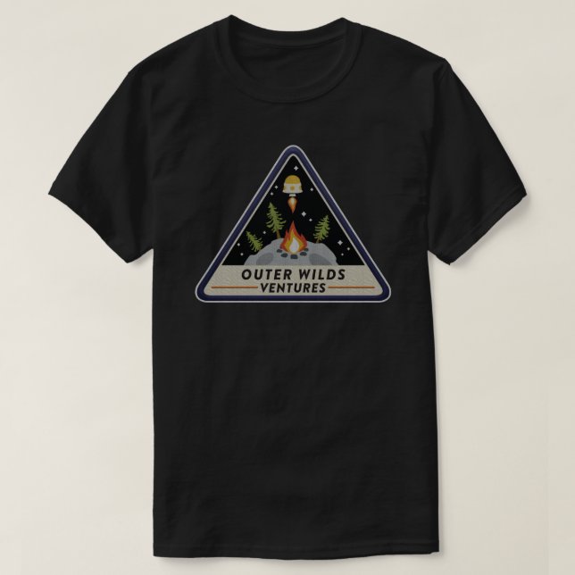 Outer Wilds Ventures Patch Sticker T-Shirt (Design Front)