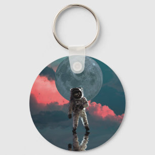 Outerspace Astronaut Art Space Suit Clipart Keychain