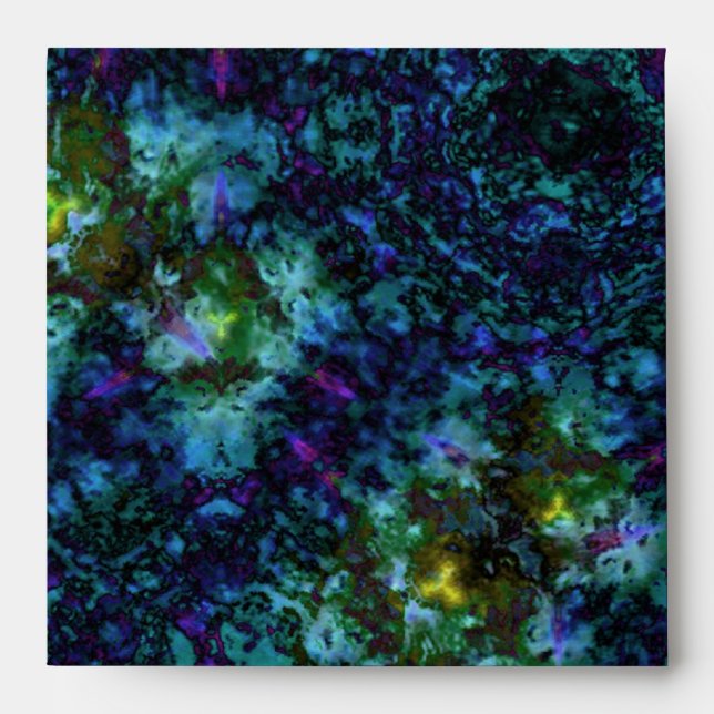 Outerspace Nebula Galaxy Tie Dye Envelope (Front)