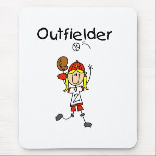 Outfielder-Girl Mouse Pad