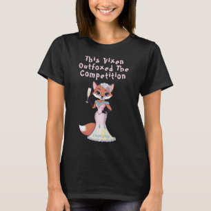 Outfoxed By Vixen Bachelorette Fox Pun Black T-Shirt
