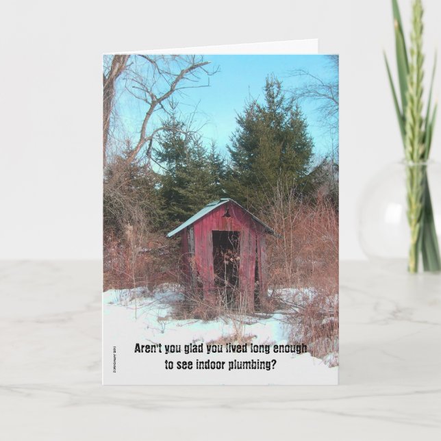 Outhouse Birthday Card (Front)