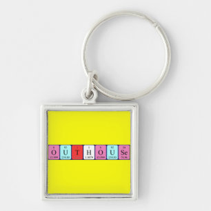 Outhouse periodic table keyring