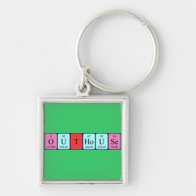 Outhouse periodic table keyring (Front)