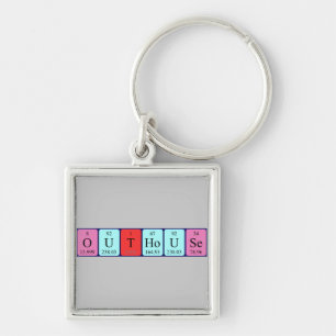 Outhouse periodic table keyring