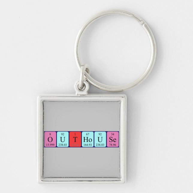 Outhouse periodic table keyring (Front)