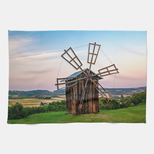 Outhouse Windmill Kitchen Towel (Horizontal)