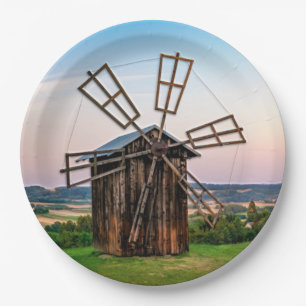 Outhouse Windmill Paper Plate
