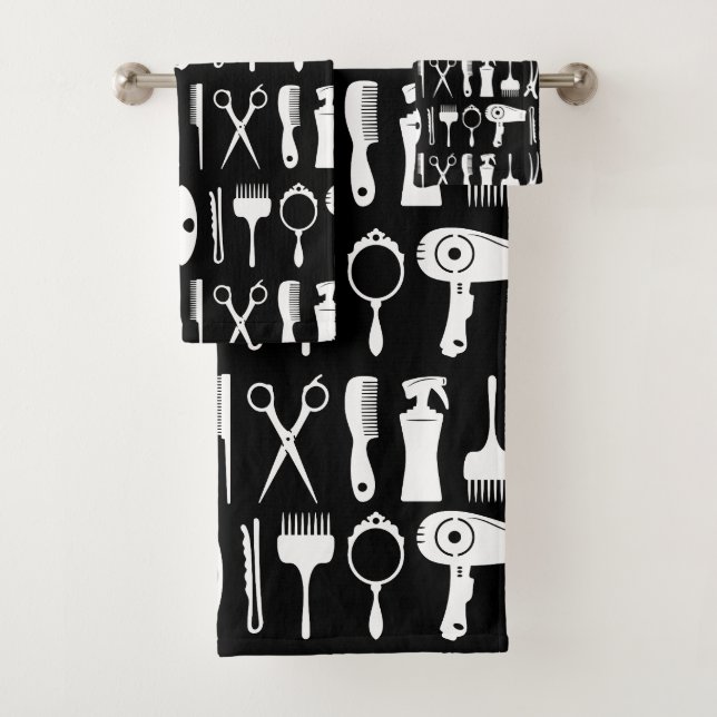 Outillage de coiffure ensemble de serviettes de ba (En situation)