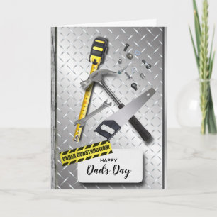 outils de construction carte de fête des pères