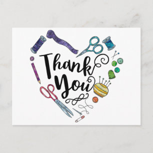 Outils de couture Cartes postales cardiaques