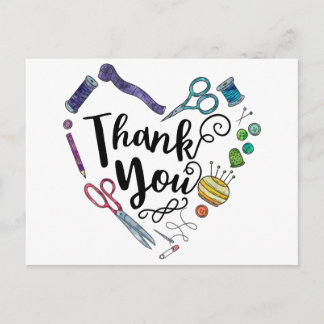 Outils de couture Cartes postales cardiaques