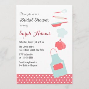 Outils de cuisine Invitation de douche nuptiale