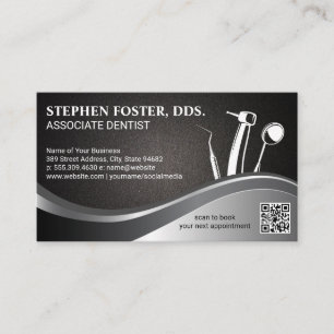 Outils de dentisterie   Carte de visite de code QR