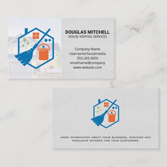 Outils de gestion de la maison | Carte de visite R (Devant / Derrière)