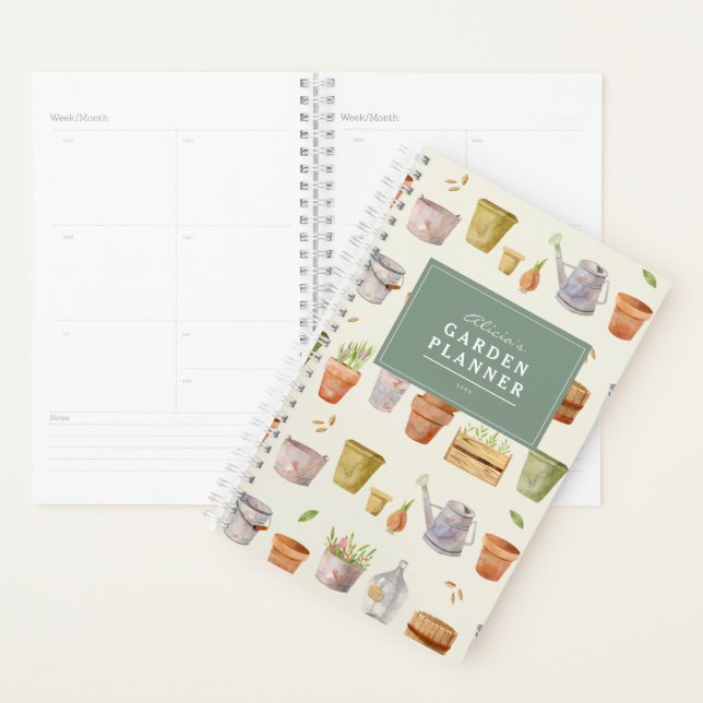Outils de jardinage Aquarelle jardin (Devant avec enveloppe)