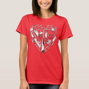 Outils de menuiserie vintage Tshirt cardiaque