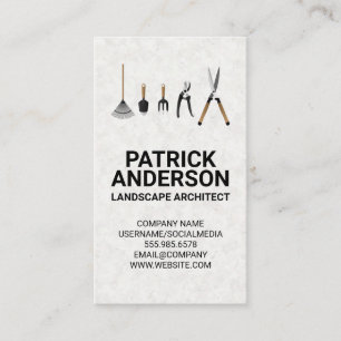Outils de paysage   Carte de visite Gardener