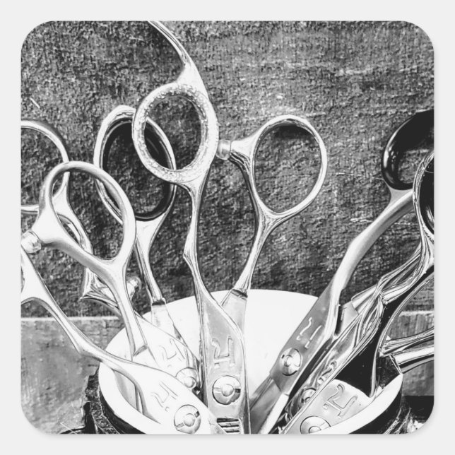 Outils de travail - Autocollants pour coiffeurs (Devant)