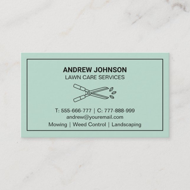 Outils d'usinage Chedge Shears Lawn Care Carte de  (Devant)