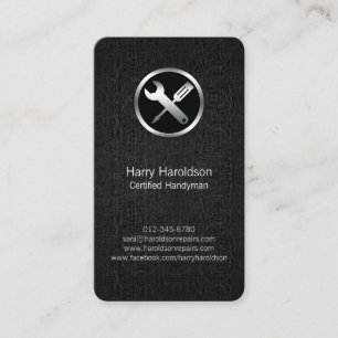 Outils Icône Black Grunge Handyman Carte de visite
