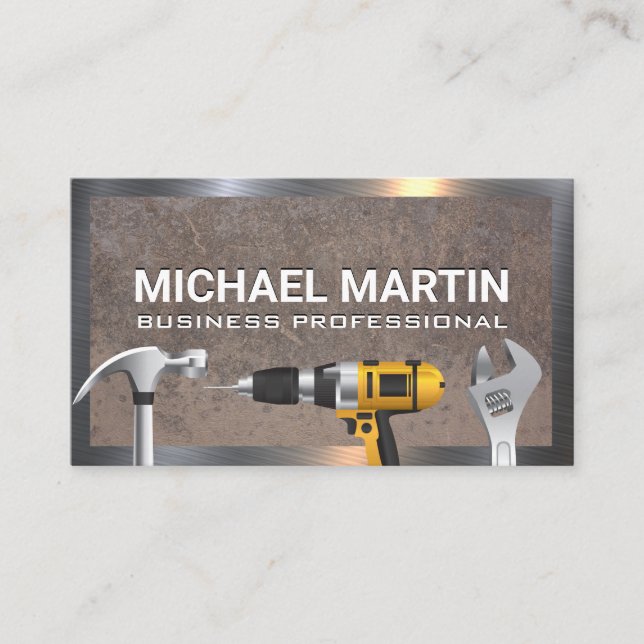 Outils main du matériel | Vieux Carte de visite mé (Devant)