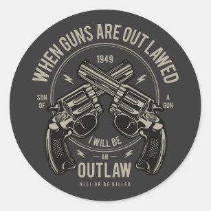 Outlaw Classic Round Sticker