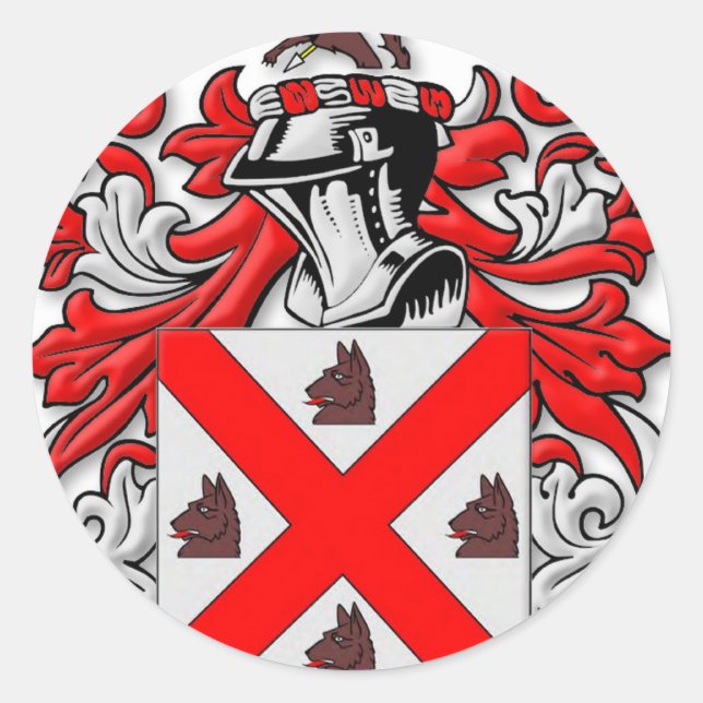 Outlaw Coat of Arms Classic Round Sticker (Front)