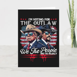 Outlaw Hillbilly For Halloween! Trump Vance Scary  Card
