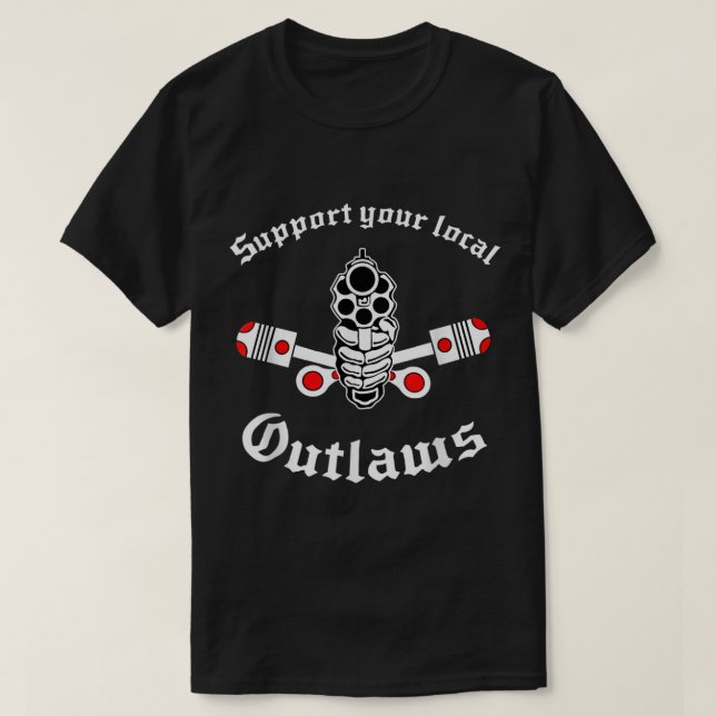 Outlaw mc Support  T-Shirt (Design Front)
