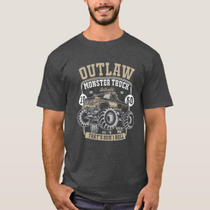 Outlaw Monster Truck That’s How I Roll Mens  T-Shi T-Shirt