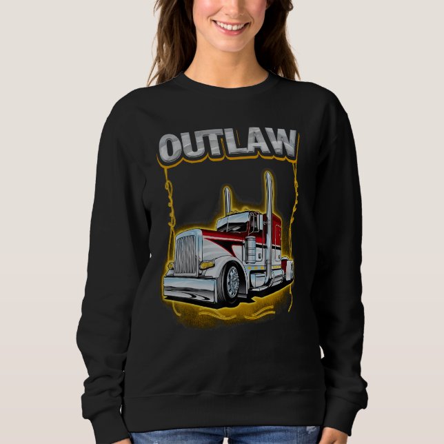 Outlaw peterbilt trucks sweatshirt (Front)