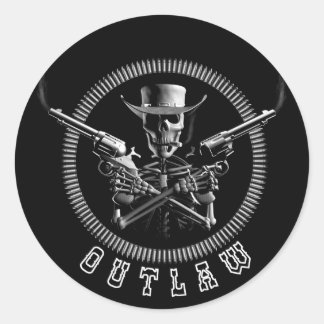 Outlaw Skeleton Stickers