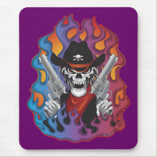 Outlaw Skull Mouse Pad