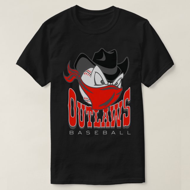 Outlaws Baseball T-Shirt (Design Front)